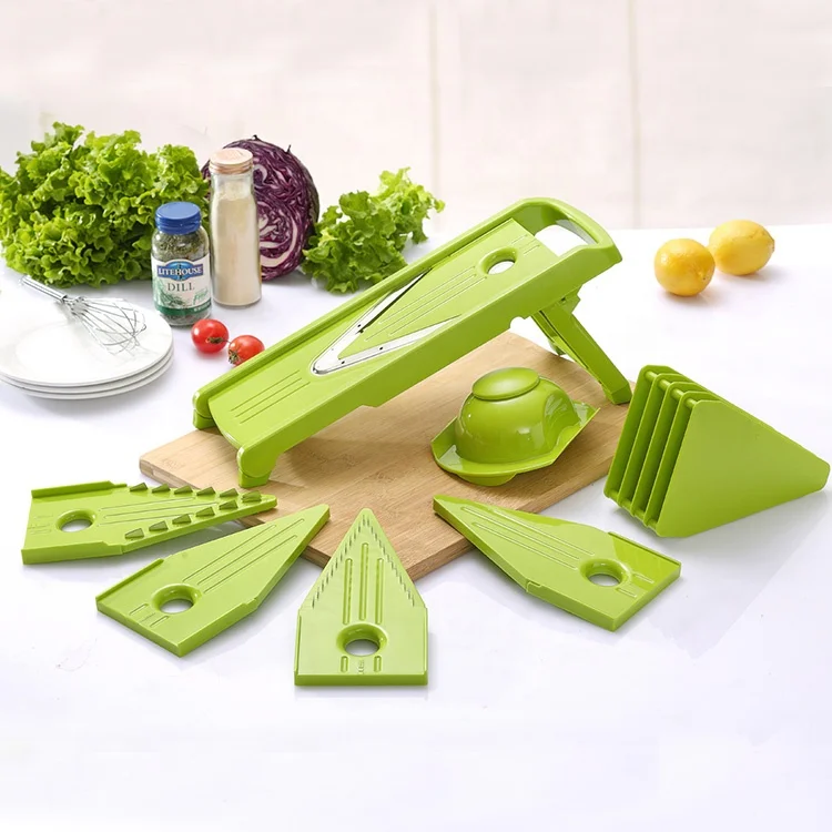 Mandolin Slicer Spiralizer 5 in 1 V Blade Julienne Vegetable Grater Slicer