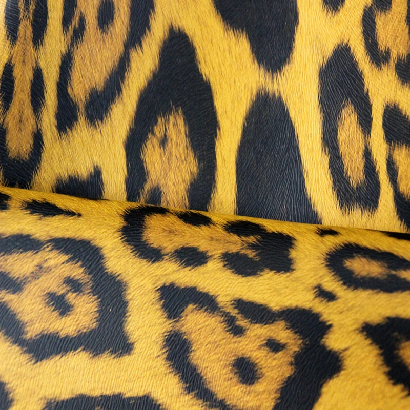 Fashionable Leopard Print Garment Leather