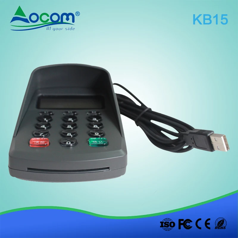 KB15 USB Bank POS Number Keyboard and Key Pad With Display