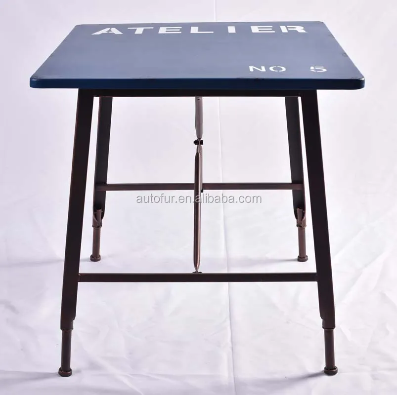 
Промышленный винтажный дизайн металлический квадратный угловой обеденный стол журнальный столик 