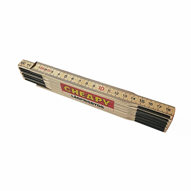 Customized Wood Folding Ruler 1 Meter 2 Meter  Metric/Inch Foldable Ruler