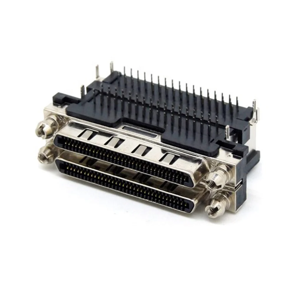 SCSI VHDCI 68P Female Right Angel DIP Connector