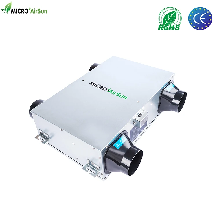 Bidirectional dc fan fresh air ventilator with dehumidification system