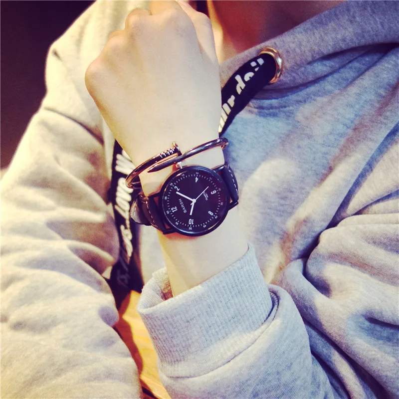 Student Function Formula Geometry Quartz Watches Men Women Couples Lover Casual Pu Leather Wristwatches