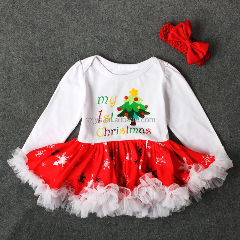 Рождественская одежда для маленьких девочек, бутиковое платье-пачка, дизайнерское детское платье
