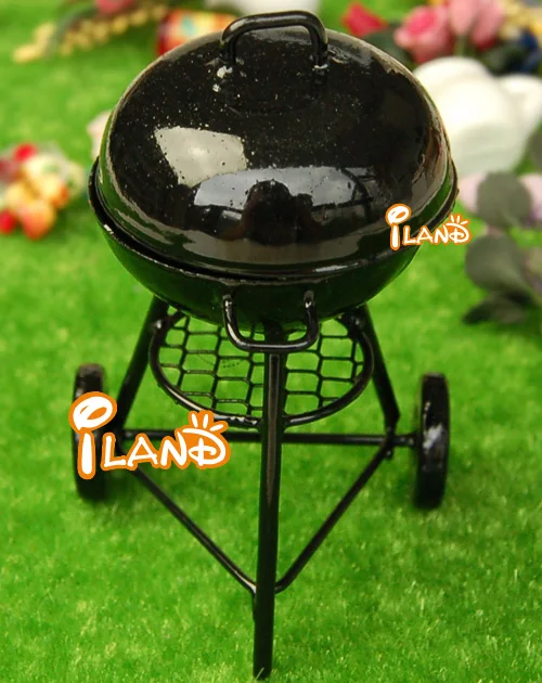 Миниатюрные миниатюрные кухонные принадлежности iland DK030B для кукольного домика, гриля для барбекю и пикника, круглая кухня