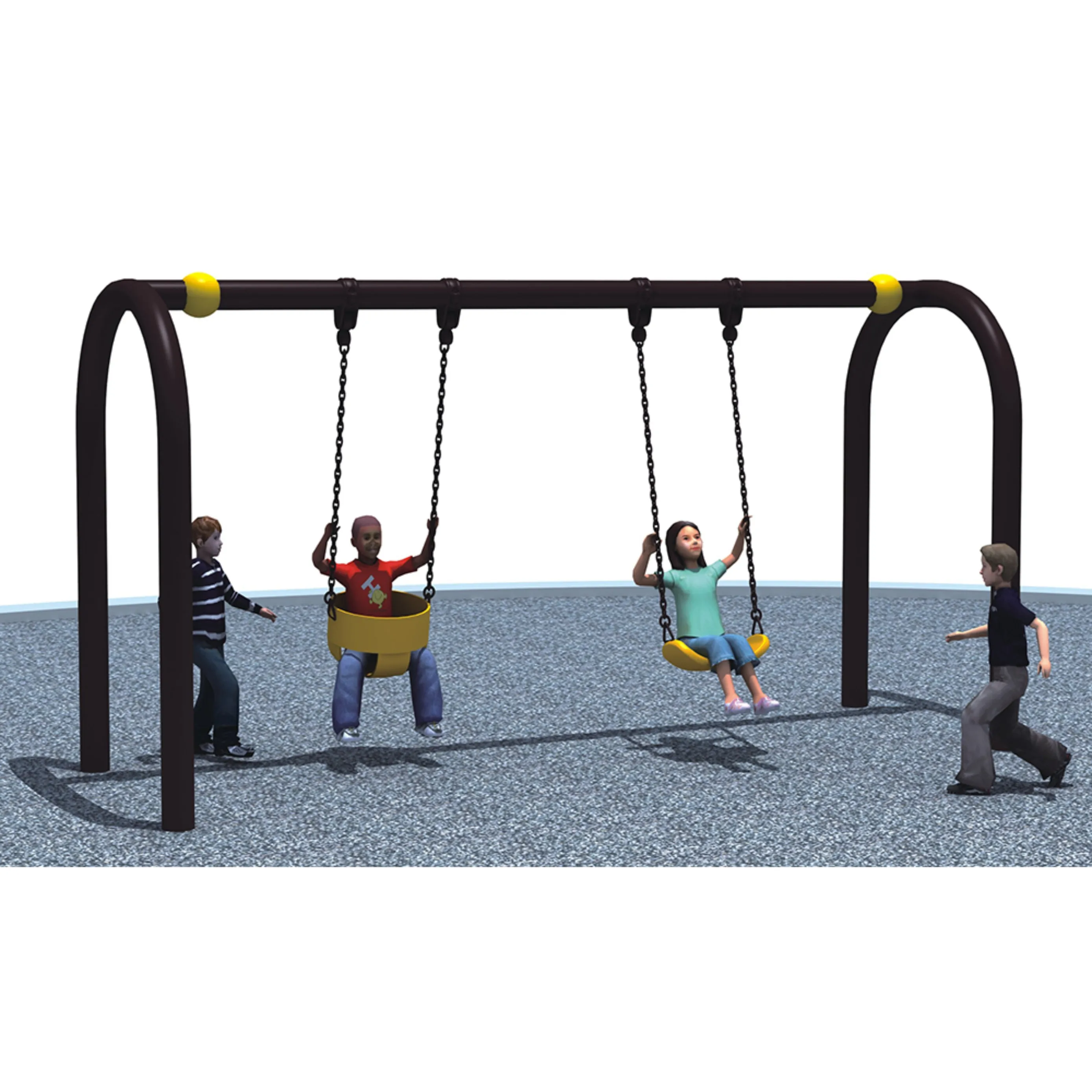 metal garden swing set