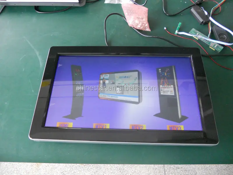 24 дюйма цифрового интерактивного рекламы Тотем сенсорный экран DVD плеер android киоск