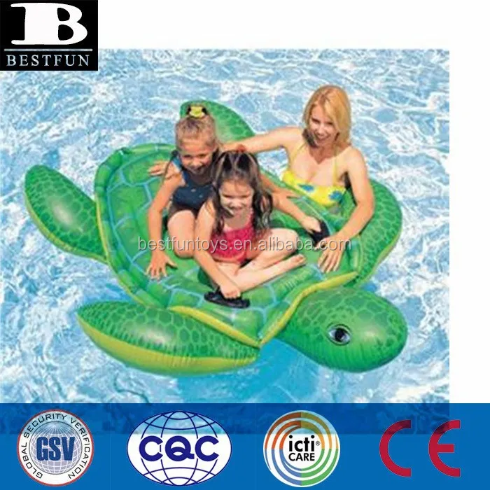 Inflatable Turtle Swimming Pool Floating Rider Pool Water Bed