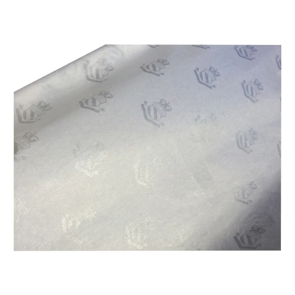 Popular Fancy white silk paper Clothes Wrapping Tissue paper with silver logo