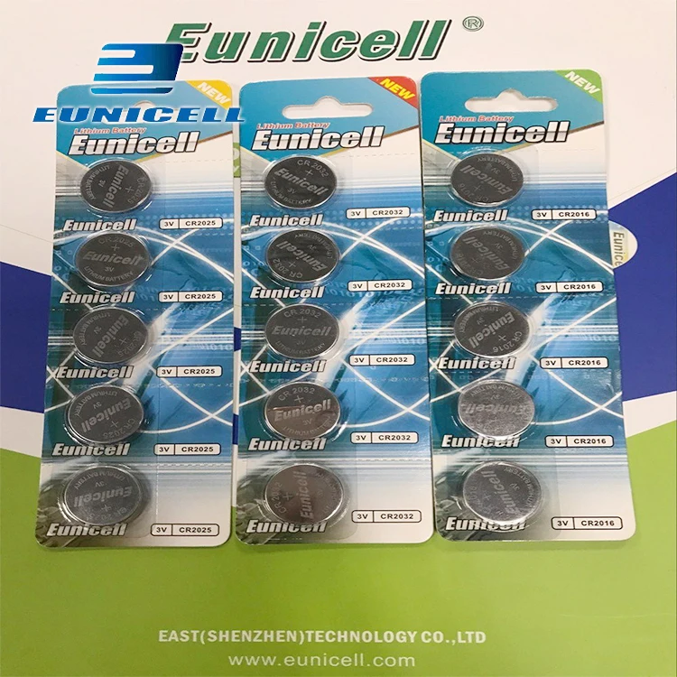 EUNICELL Lot 5 Piles Lithium CR2032 BR2032 DL2032 EA-2032C KCR2032 - 3v -  Piles Eunicell - energy01