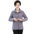 Womens Autumn Warm Quilted Coats Grey Black Army Green Red Orange Jackets Middle Aged Woman Basic