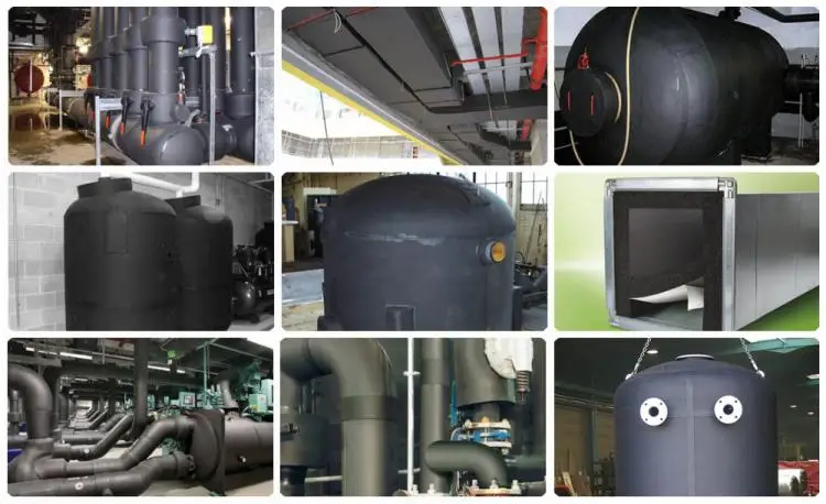 PVC NBR Rubber Foam Sheet Non Flammable Insulation Lagging Black Foam Nitrile Rubber