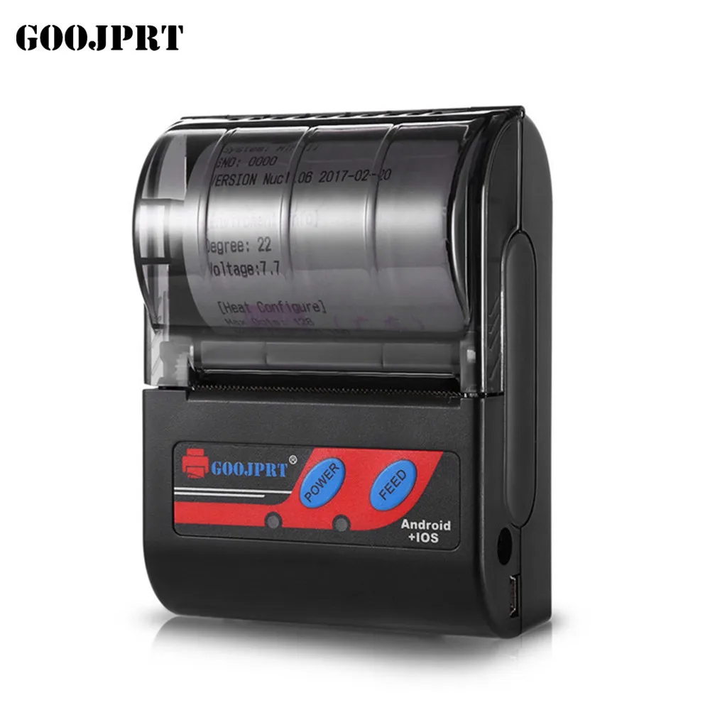GOOJPRT MTP-II Thermal Printer 2 Inch Thermal Receipt Printer for Smartphone