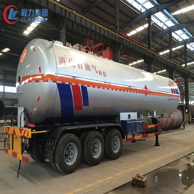 Переносной трейлер-танкер для хранения пропанового газа с объемом от 30000 до 60000 литров