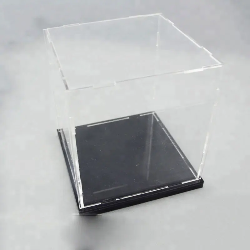 
Оптовая продажа, прозрачная акриловая витрина с кубическим отсеком на заказ 