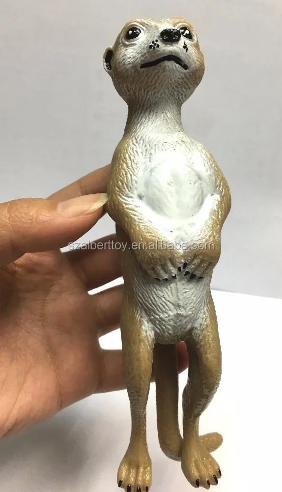 Plastic Animal World Rubber Meerkat Creative Educational Anti-Anxiety Stress Relief Novelty Unisex Toys