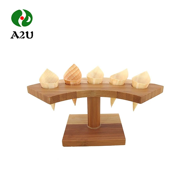 Wooden Disposable Cones Ice Cream Disposable Single Cone Mini Children