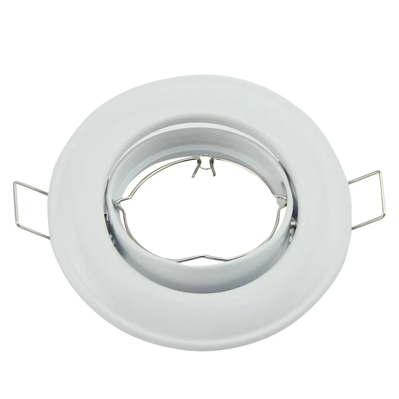 White Ceiling Round GU10 LED Downlight Frame 3W LED Spotlight GU10 MR16 Lamp Holder