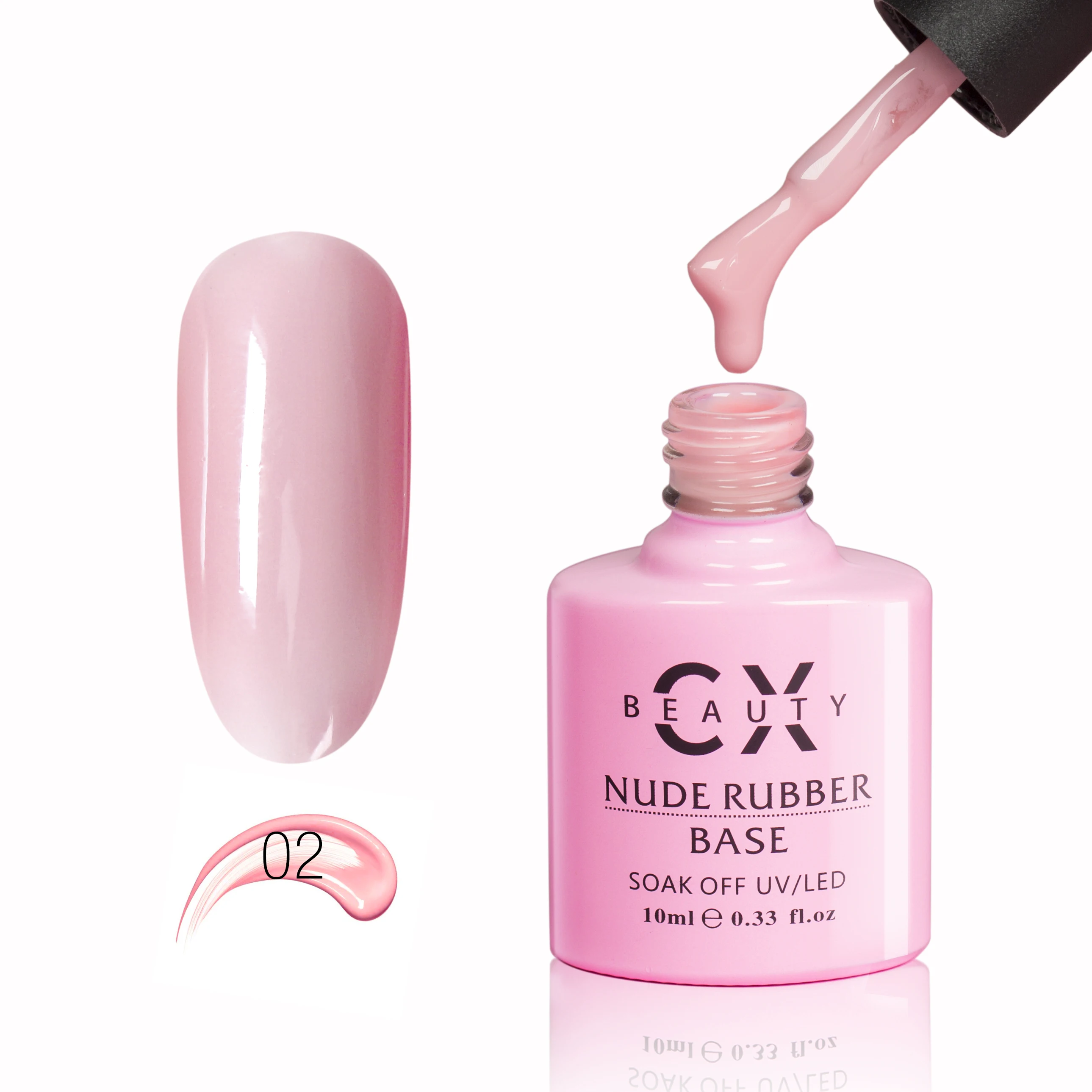 OEM/ODM 2 Step Gel Nude Color French Rubber Base Coat