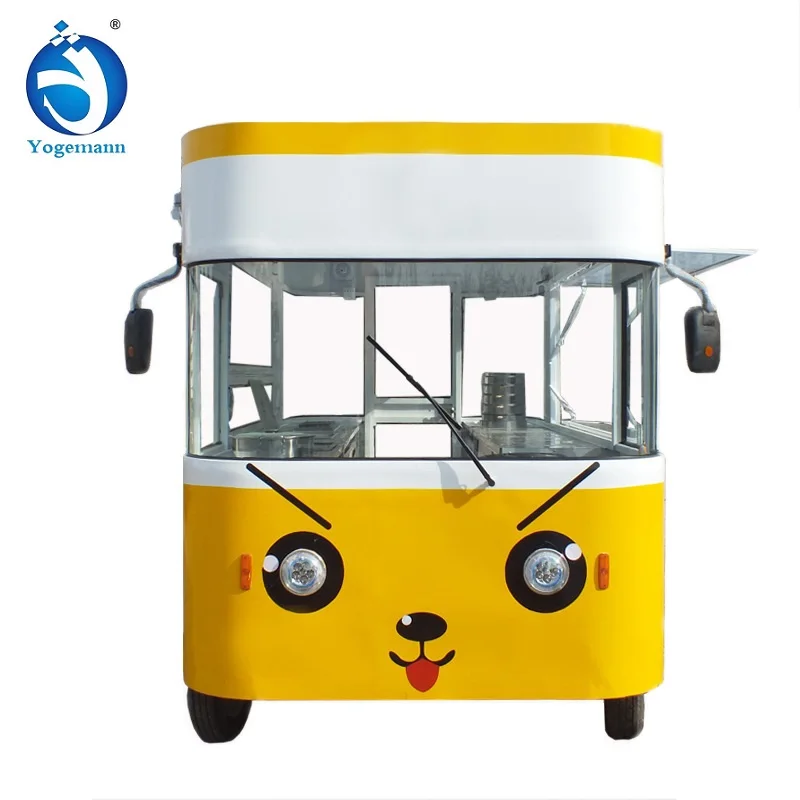 Multifunctional Electric Four Wheels Fast Food Truck Hot Dog Vending