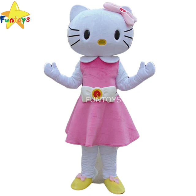 Hello Kitty Mascot Costume Party Character Birthday Halloween Cosplay Pink  Dress