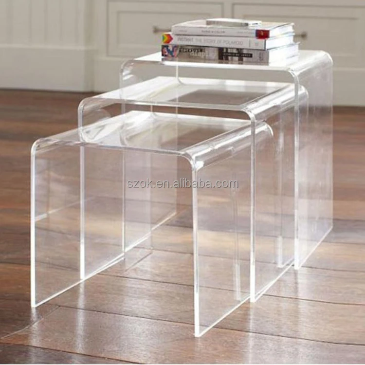 Современные акриловые штабелируемые боковые столы/акриловый стул