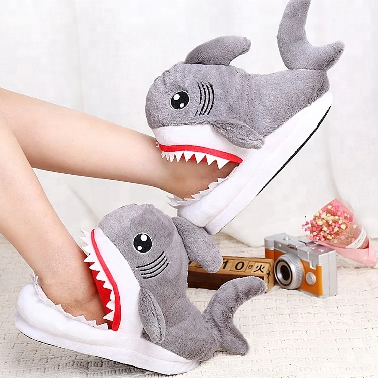 Soft Stuffed Animal Shark Plush top Slipper