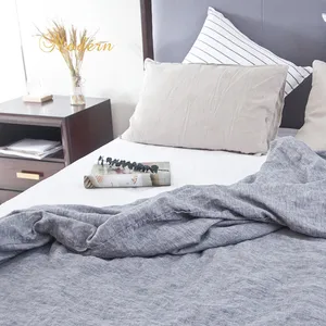 GOTS Ultra Soft Bedsheet and Pillowcase Set Bedding Linen Flax Fiber Bedding Set