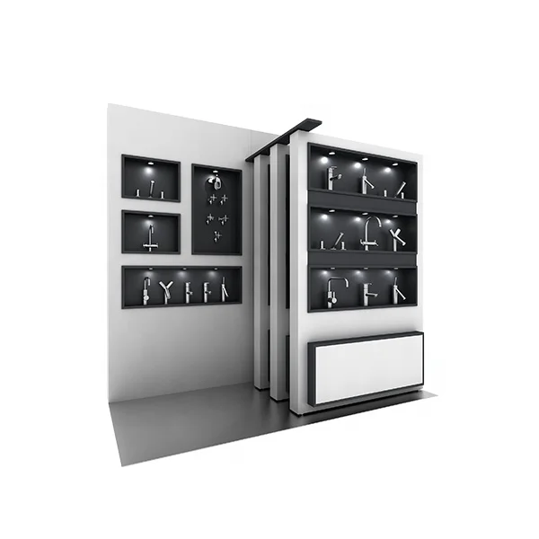 Sliding Faucet Display Shelf Silk Screen or Sticker Custom or as