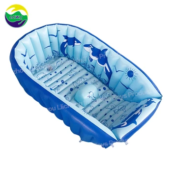 Lc Small Inflatable Baby Bathtub Portable Air Swimming Pool Kid Infant Toddler Thick Foldable ...