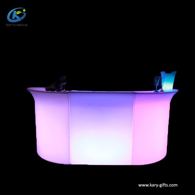 Straight Bar Counter Remote Change Colours LED Glowing Bar Counter