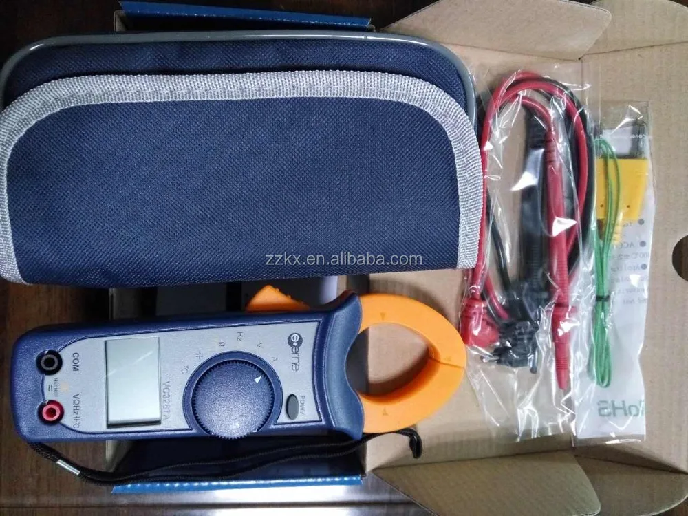 VC3267A Professional Temperature Tester AC/DC Auto-range Digital Clamp Meter With Test Leads and Bag