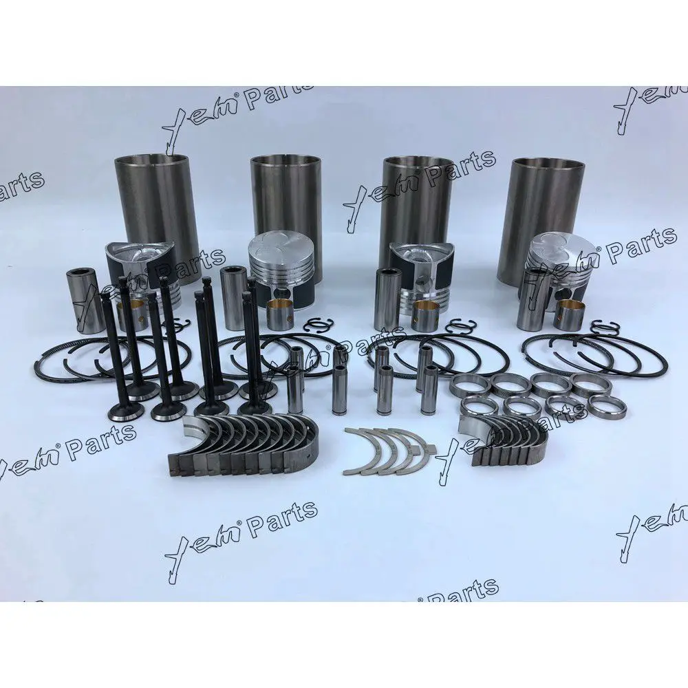 K4D Engine Rebuild Kit With Cylinder Liner Piston Rings Set Engine Bearings Valves for Mitsubishi 3