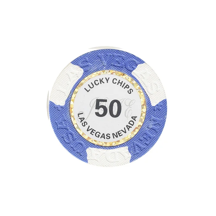 ラッキーチップス ラスベガス ネバダ 100%クレイ ポーカー用チップ 14g