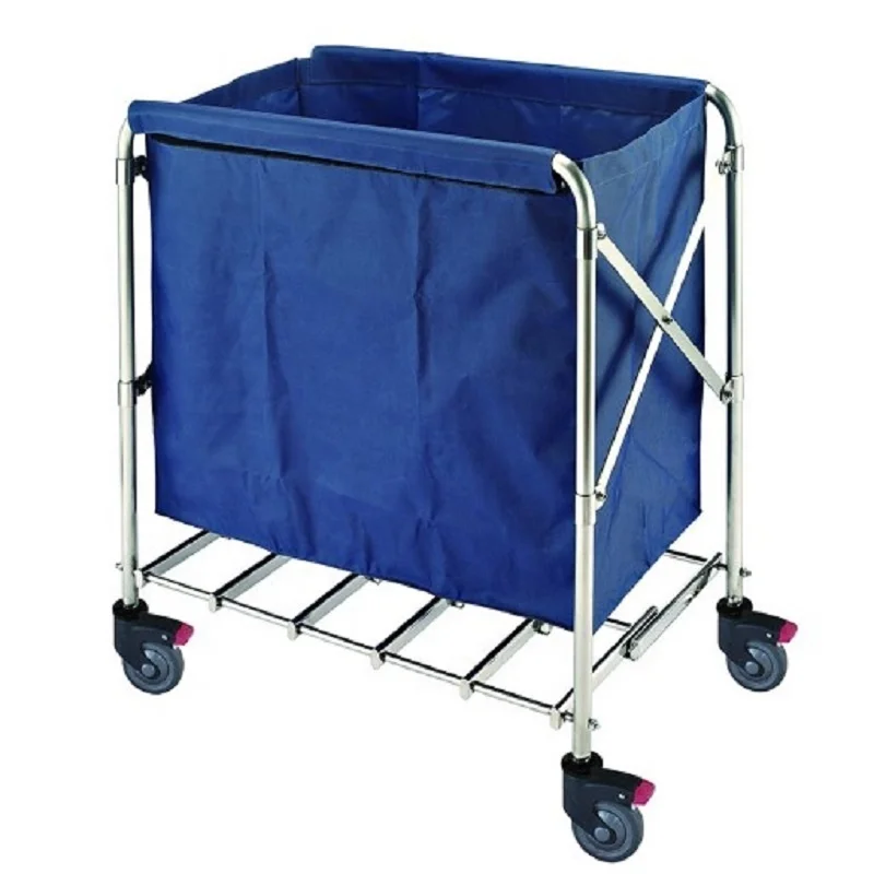Hospitality 1 Source XDXP01-DLX Xpress Cart™ Housekeeping Cart w/ Black  Polyester Bag - 38L x 19W x 41H, Hammerstone Steel