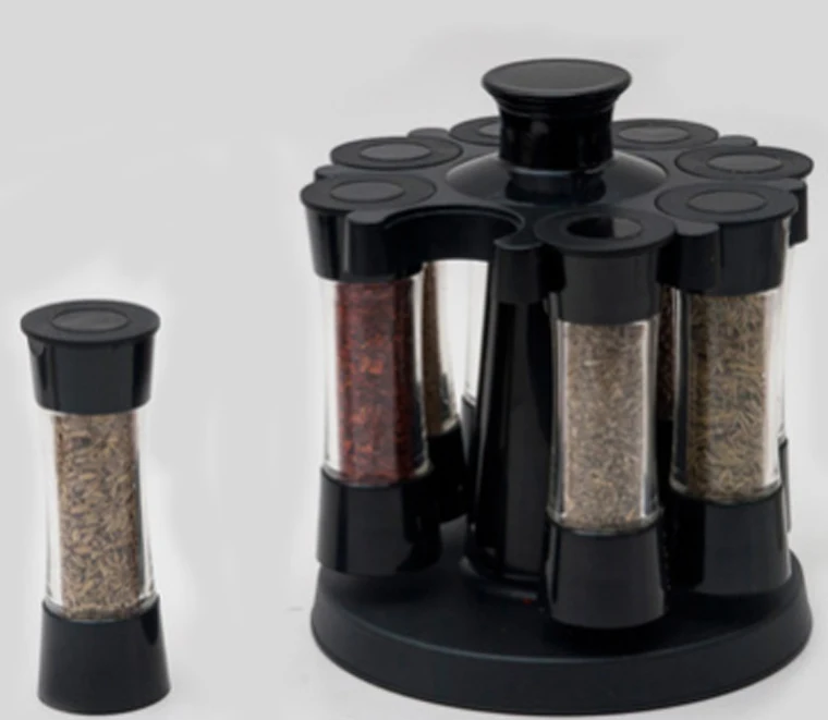 Лидер продаж 2021, 8 шт., вращающаяся стойка для бутылок для специй с подставкой, вращающаяся стойка для бутылок для специй, Набор банок для приправ
