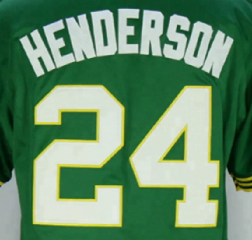 Source Customized Rickey Henderson #24 Green Best Quality Stitched Baseball  Jersey on m.