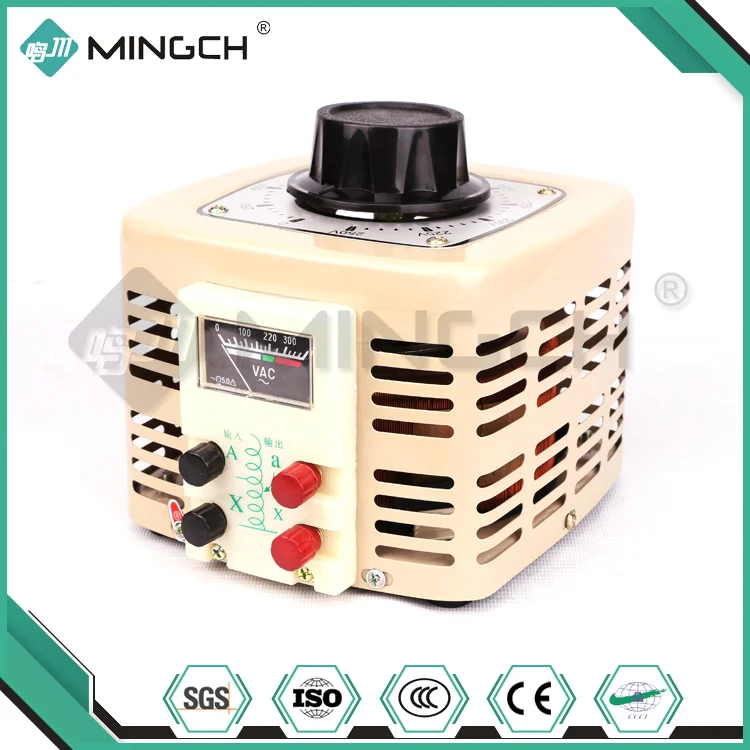 MINGCH Ac Adjustable Voltage Regulator / Single Phase Power Variac Transformer