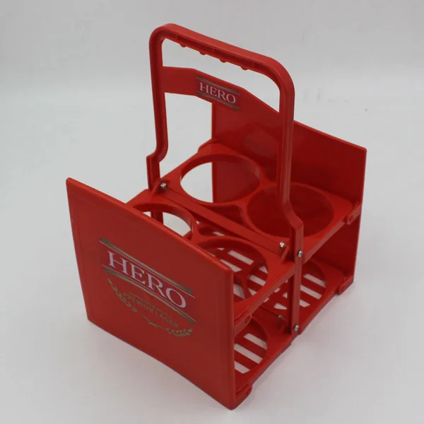 Plastic Foldable 4 or 6 Pack Bottle Plastic Beer Carrier