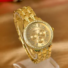 Promoção Genebra Marca Brilhante de Cristal assista mulheres homens moda vestido de pulso de quartzo Relogios Feminino ge001