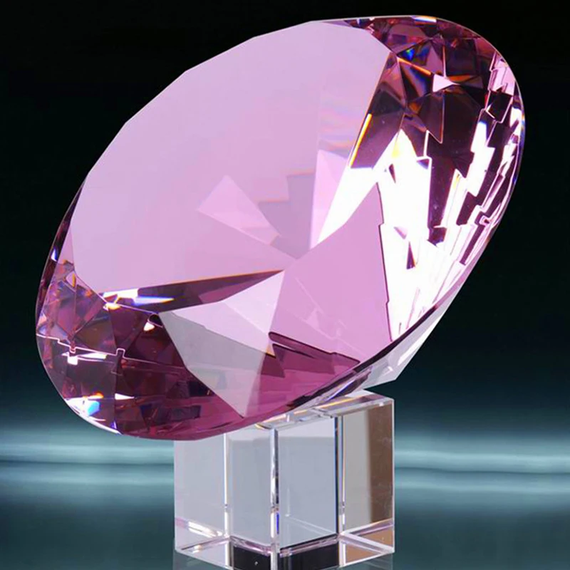 pink glass diamond