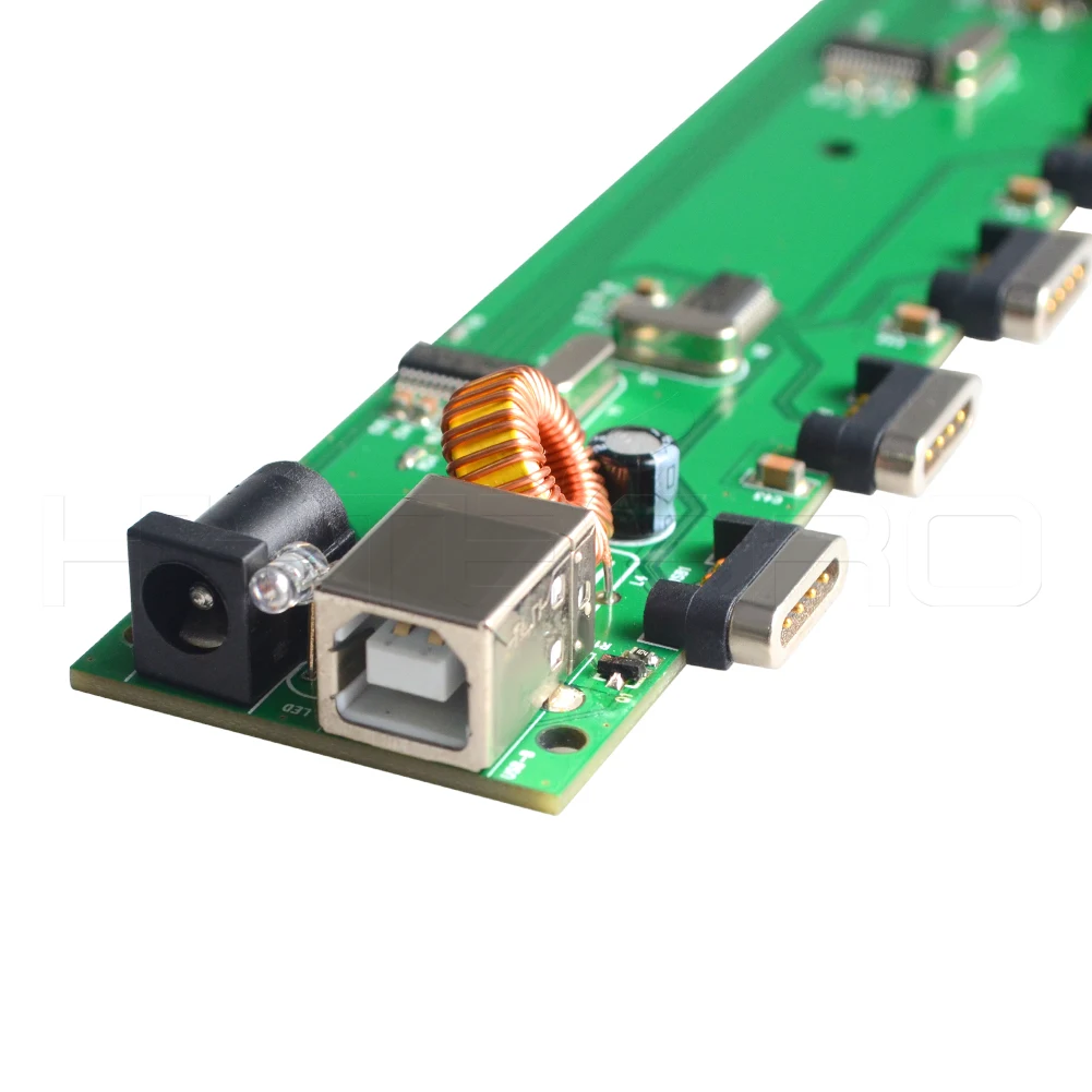 HytePro 16 Port Micro Usb Otg Hub Module with 4 Pogo Pin Magnetic Connector