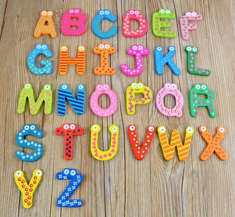 Lifebest en bois magnétique des chiffres et des lettres jouets enfants Aimants de réfrigérateur ABC 