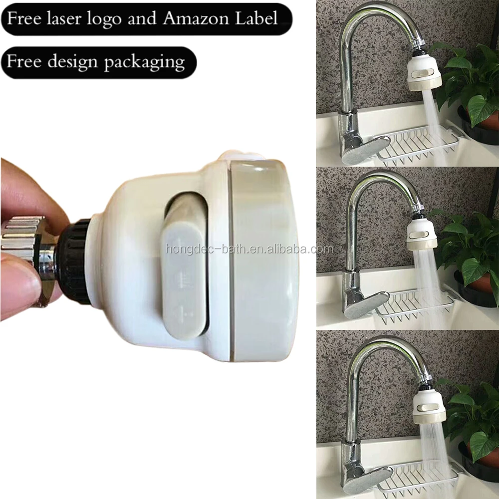 Kitchen Water Spray Water Saving Faucet Sprayer 360 Degree Rotate Tap Nozzle Adjustable Faucet Head Aerator