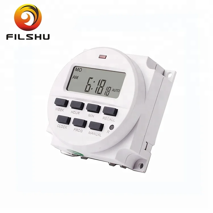 Set of 1 ABS Plastic Accurate Digital Electronic Time Switch 1.2V/40mA 
