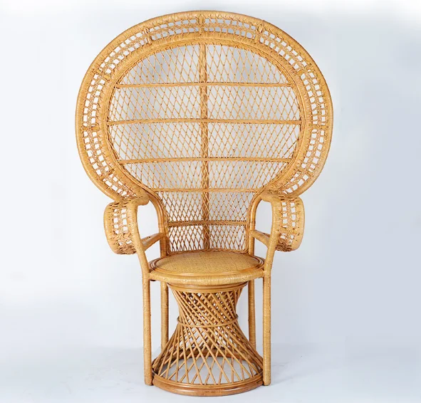 Handmade New Design Cane Peacock Wicker Chair