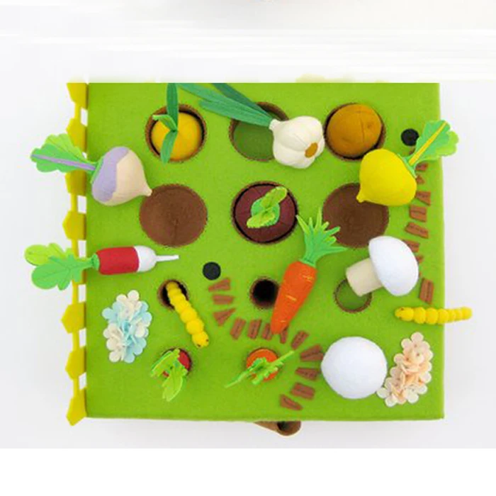 Vegetable Garden Toy Set Vegetable Garden Felt Toys Felt Vegetables Play food