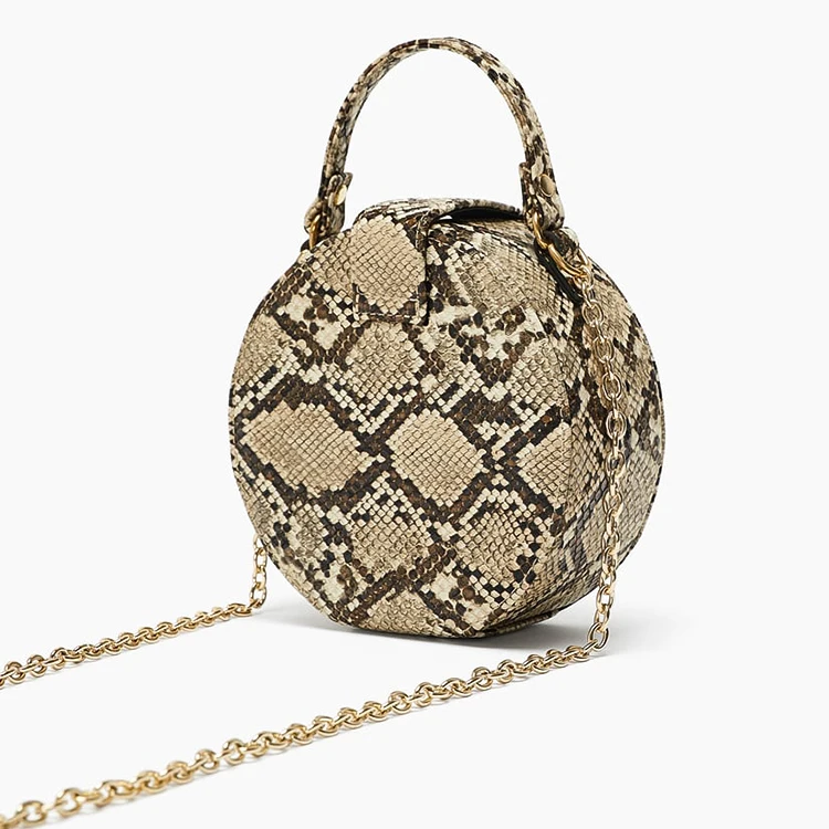 Sac à Main Bandoulière Mogano Paris En Cuir PU Effet Serpent Blanc - Neuf Avec étiquettes