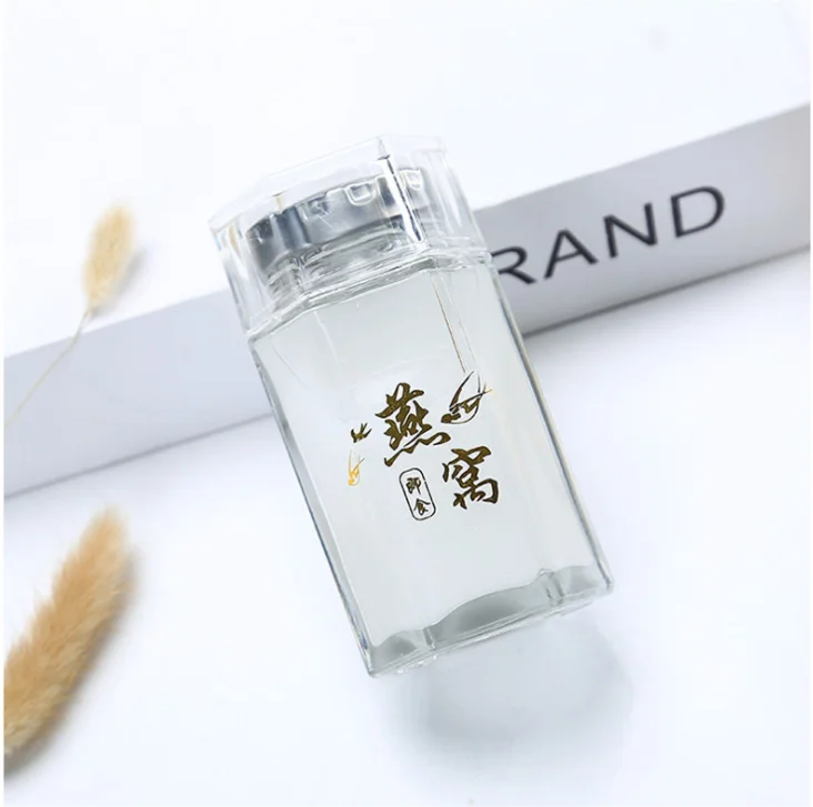 Deluxe Bird's Nest Honey Glass Bottle 150ml-280ml Capacities with Screen Printing for Packaging Use